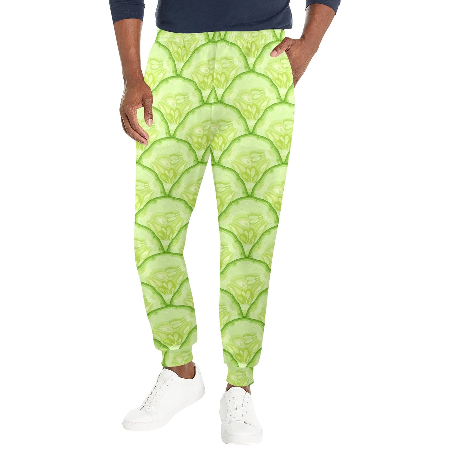 Cucumber Pattern Print Design CC04 Men's Casual Track Pants