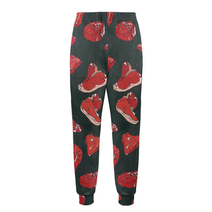 Meat Pattern Print Design 01 Men's Casual Track Pants