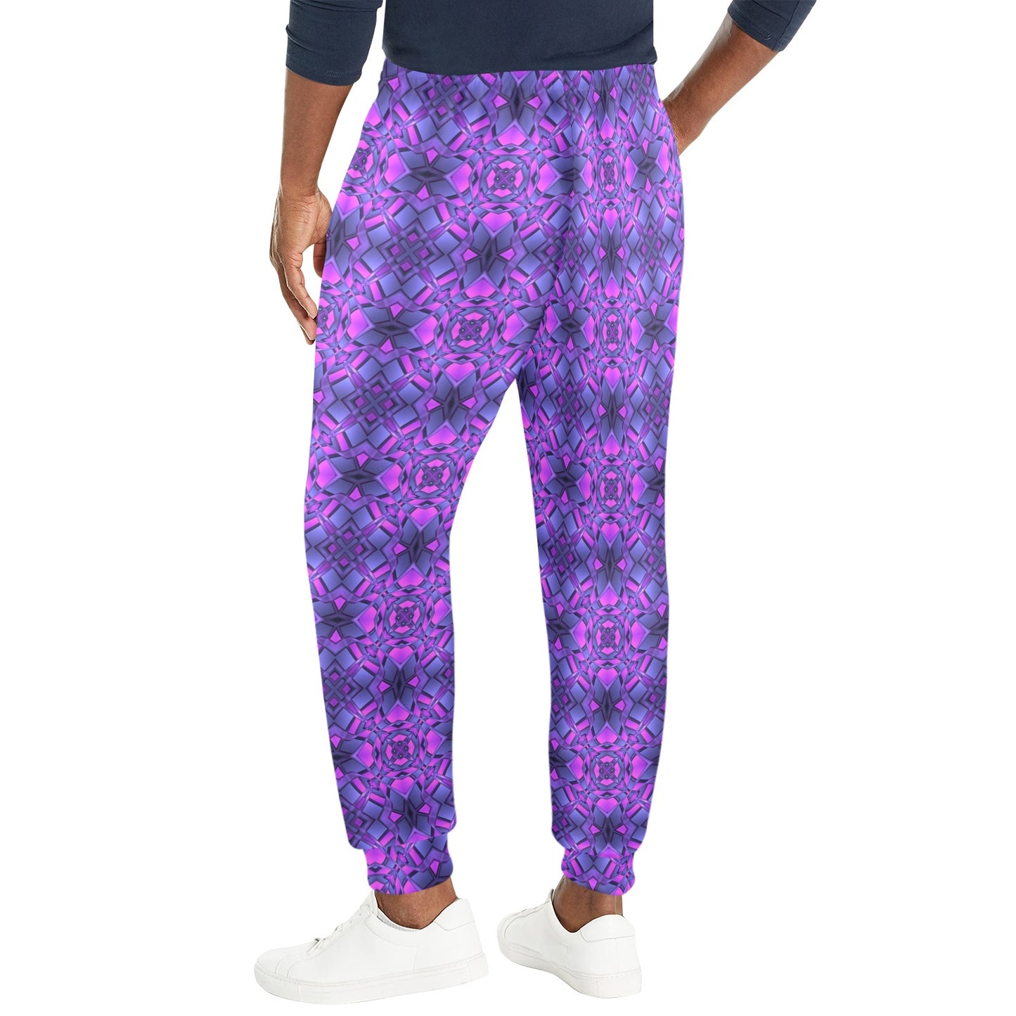 kaleidoscope Pattern Print Design Men's Casual Track Pants
