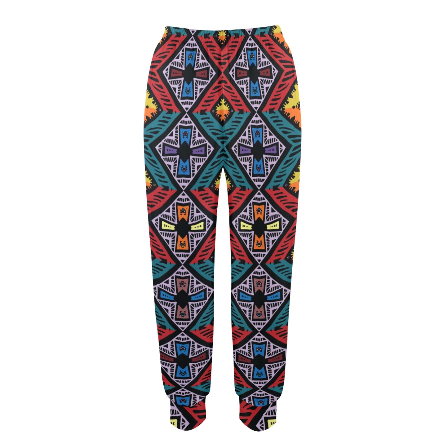 African Pattern Print Design 08 Women's Casual Track Pants