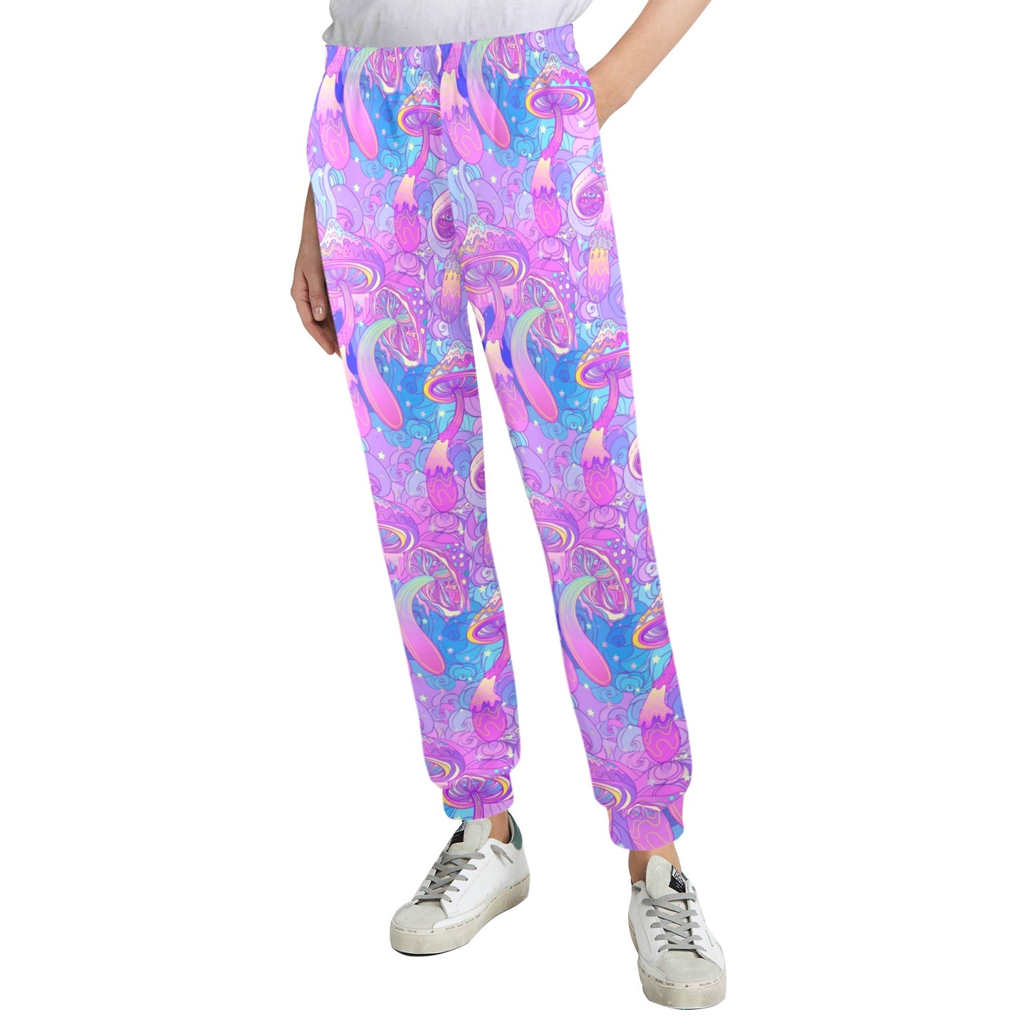 Psychedelic Trippy Mushroom Print Women's Casual Track Pants