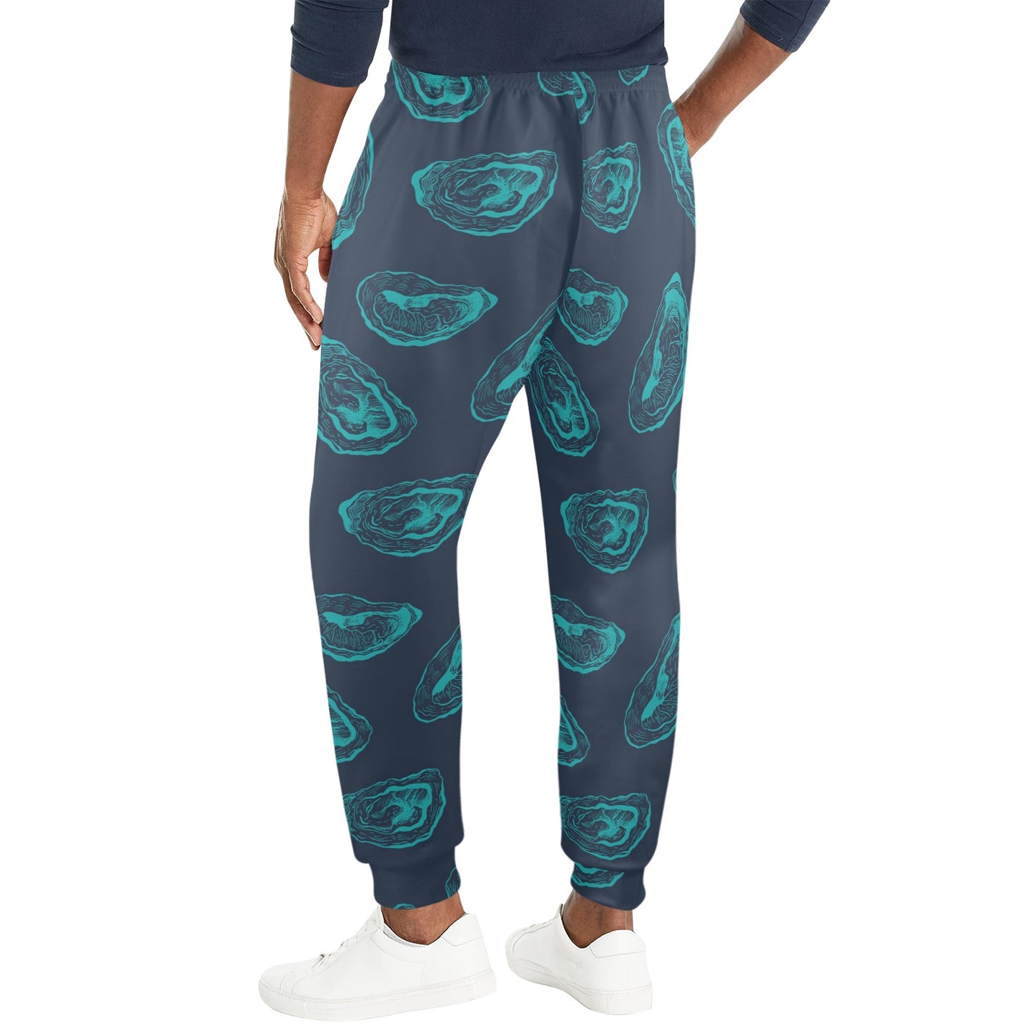Oyster Pattern Print Design 01 Men's Casual Track Pants