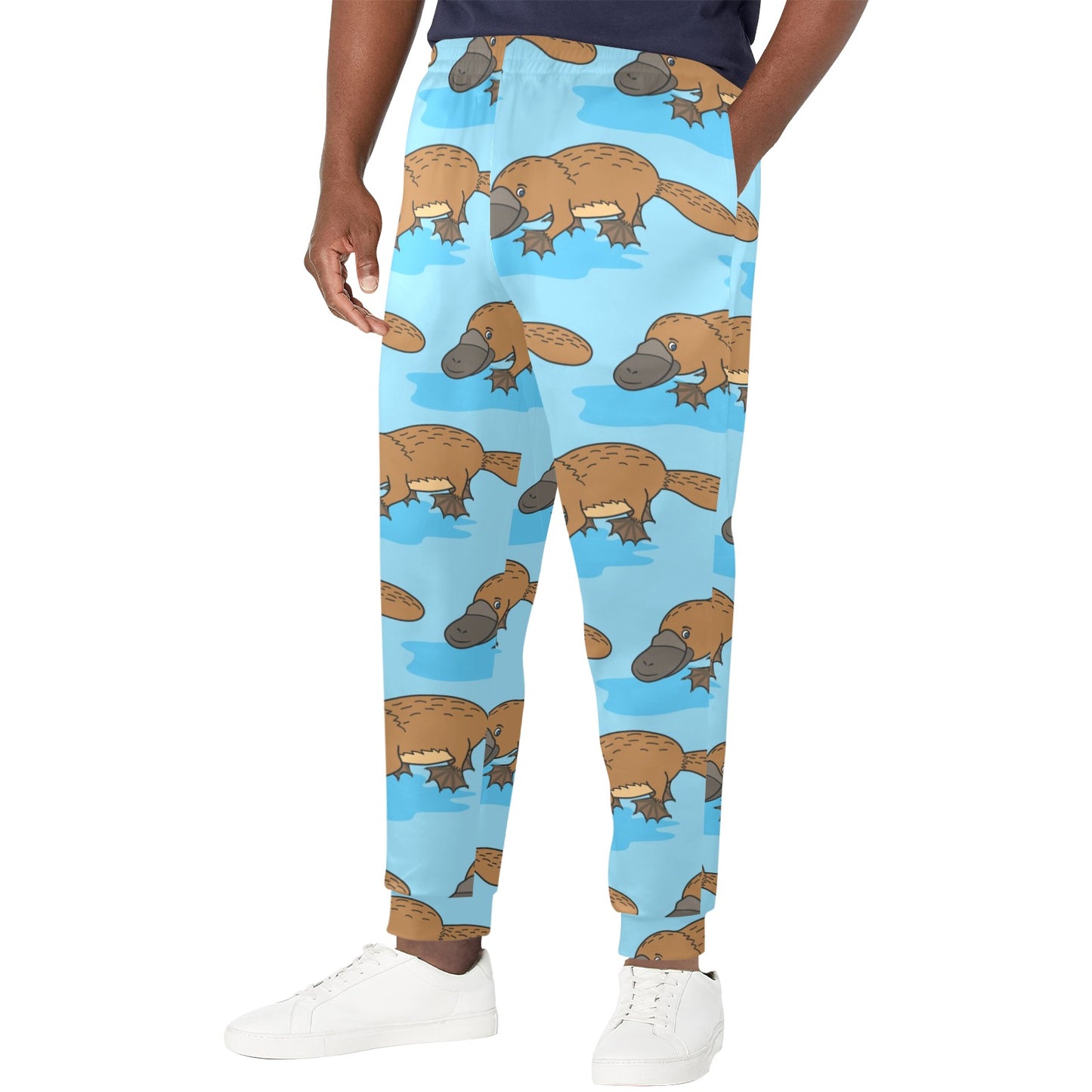Platypus Pattern Print Design A02 Men's Casual Track Pants