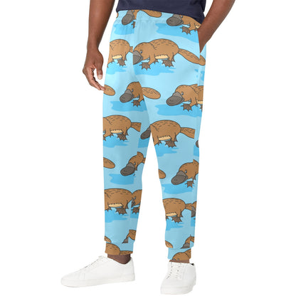 Platypus Pattern Print Design A02 Men's Casual Track Pants