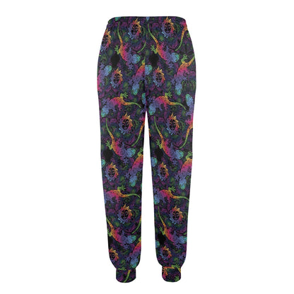 Gecko Rainbow Pattern Print Design 03 Women's Casual Track Pants
