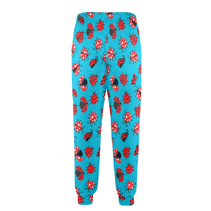 Ladybug Action Print Pattern Men's Casual Track Pants