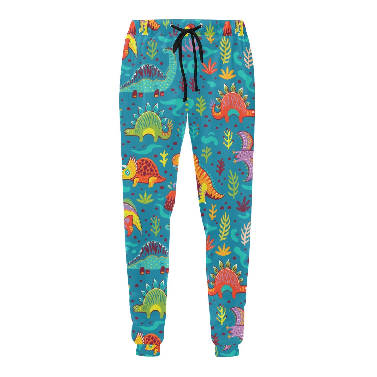 Dinosaur Cartoon Style Men's Sweatpants