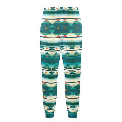 Blue Tribal Aztec Men's Casual Track Pants