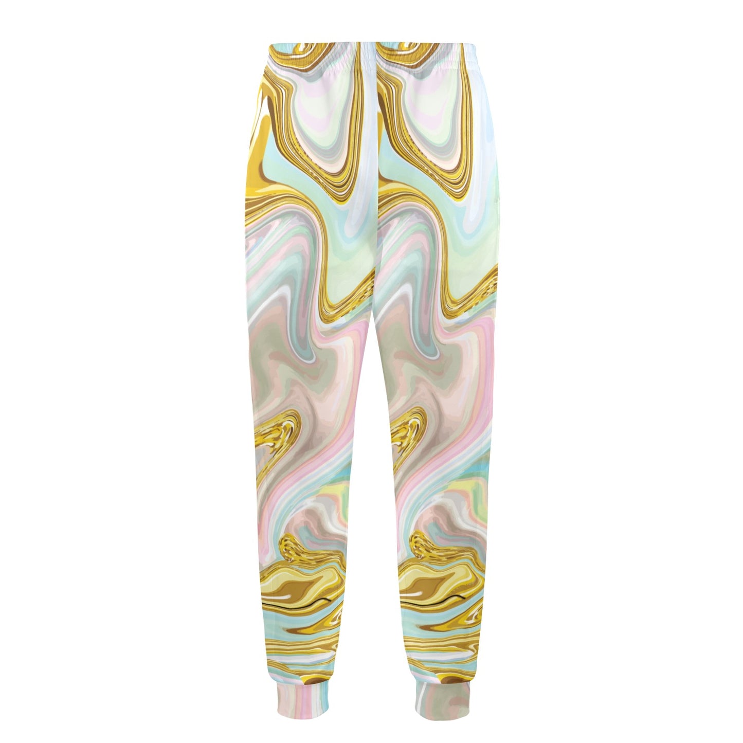 Gold Sweet Marble Men's Casual Track Pants
