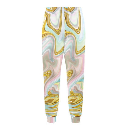 Gold Sweet Marble Men's Casual Track Pants
