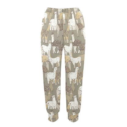 Alpaca Pattern Print Design 01 Women's Casual Track Pants