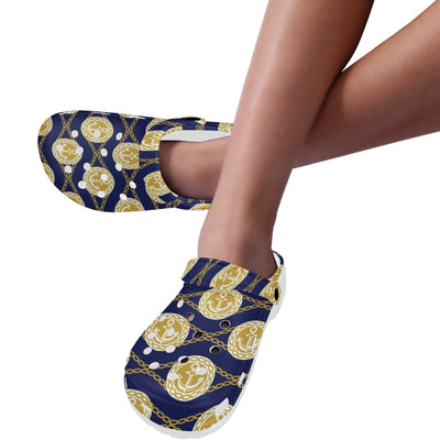 Anchor Luxury Pattern Unisex Clogs Shoes