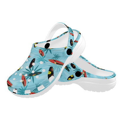 Surfboard Themed Pattern Unisex Clogs Shoes