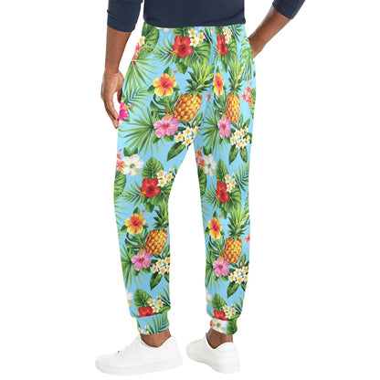 Pineapple Hawaiian flower Tropical Men's Casual Track Pants