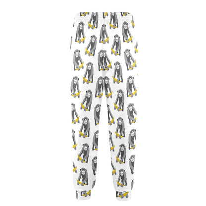 Chimpanzee Pattern Print Design 05 Men's Casual Track Pants