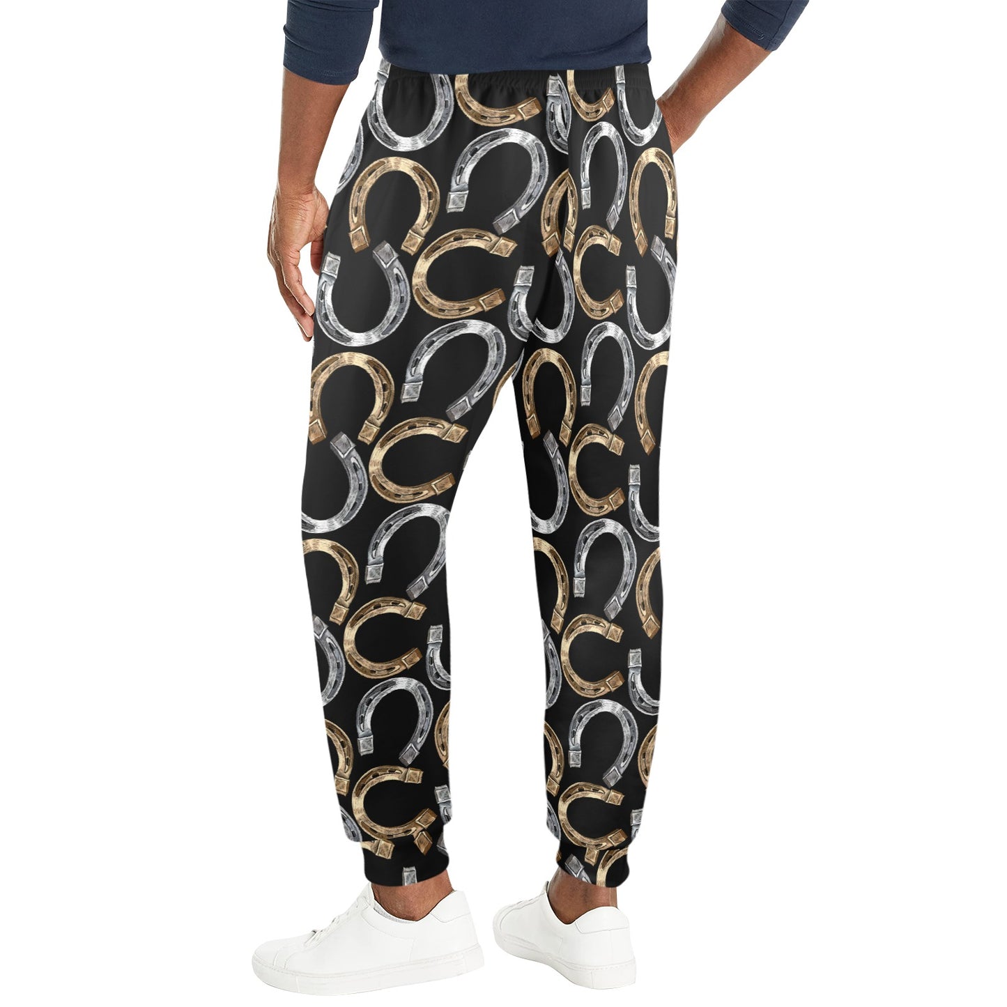 Horseshoe Print Design LKS305 Men's Casual Track Pants