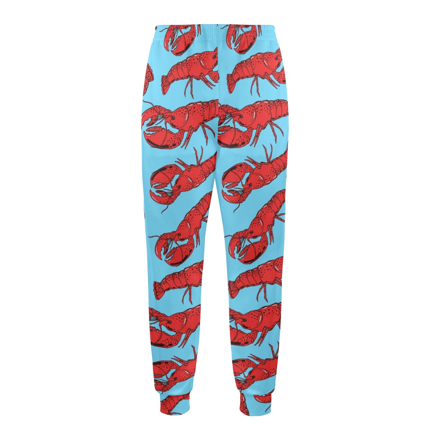 Lobster Red Pattern Print Design 03 Men's Casual Track Pants