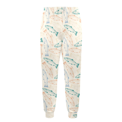 Salmon Fish Print Design LKS305 Men's Casual Track Pants
