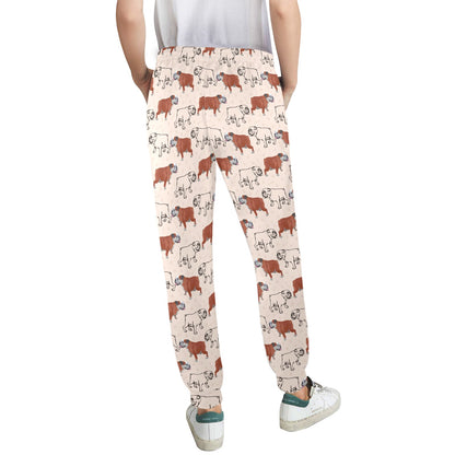 Bulldogs Pattern Print Design 04 Women's Casual Track Pants