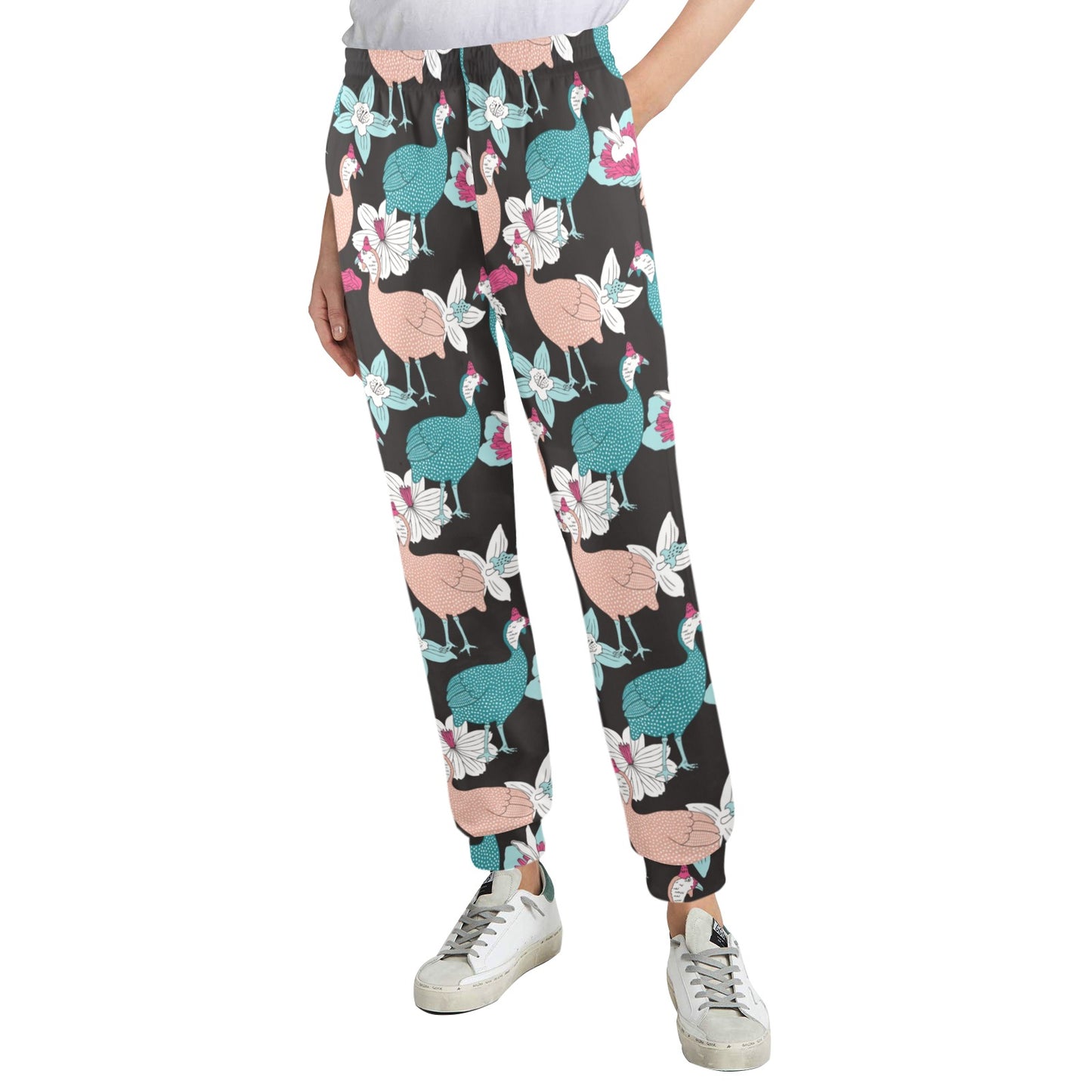 Guinea Fowl Pattern Print Design 03 Women's Casual Track Pants