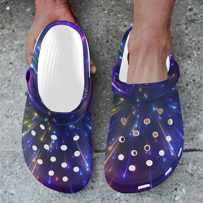 Celestial Rainbow Speed Light Unisex Clogs Shoes