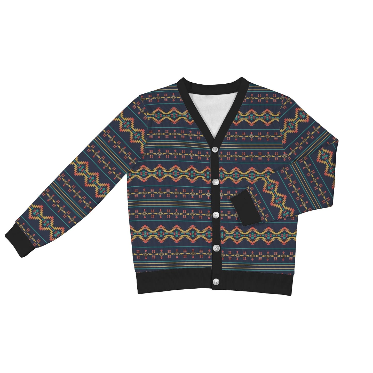 Southwest American Design Themed Print Women's Cardigan