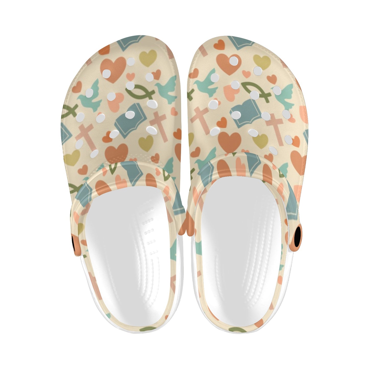 Christian Symbol Pattern Unisex Clogs Shoes