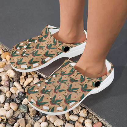 Old School Tattoo Swallow Design Unisex Clogs Shoes