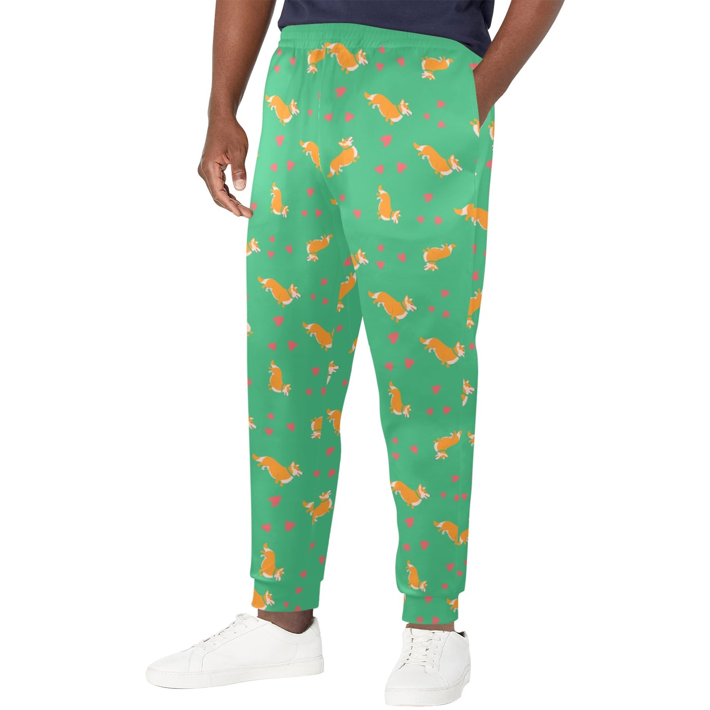 Cardigan Welsh Corgis Pattern Print Design 03 Men's Casual Track Pants