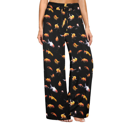 Goldfish Print Design LKS402 Women's Wide Leg Lounge Pants