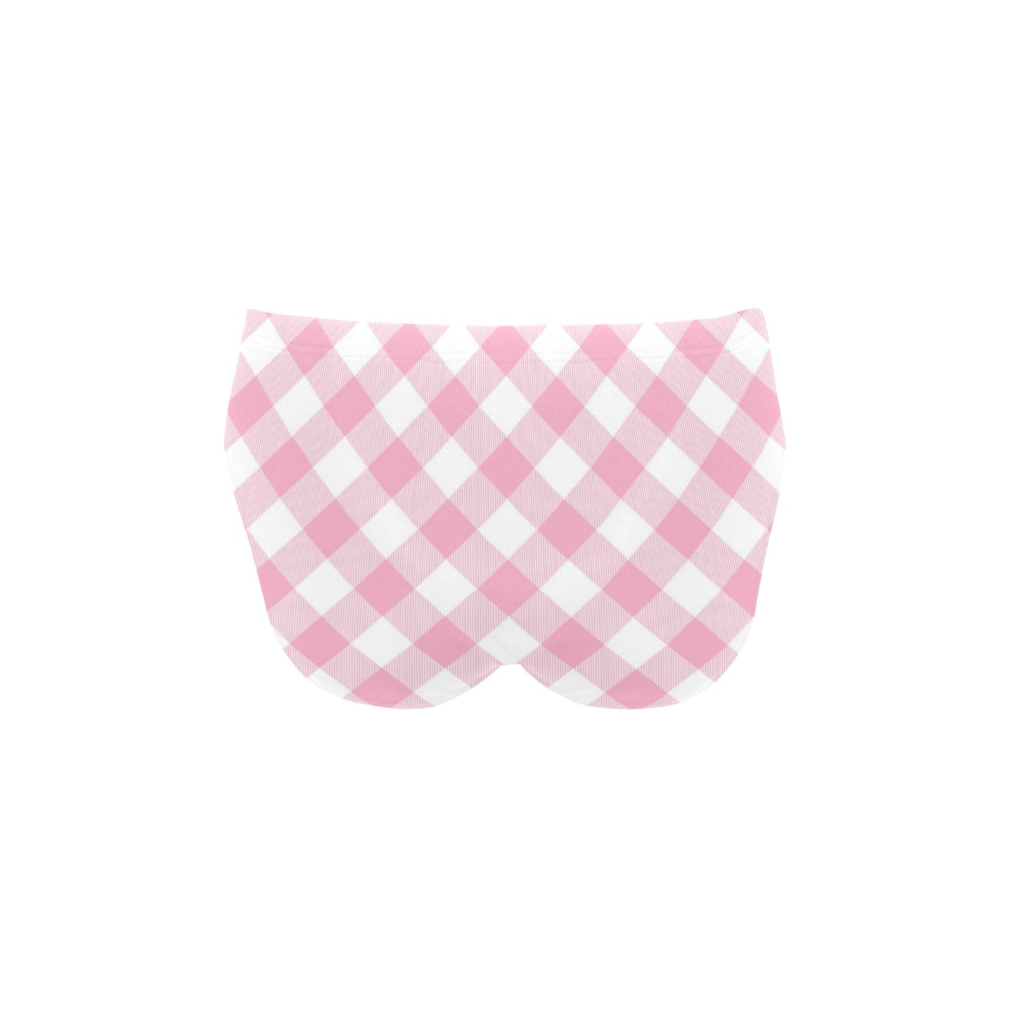 Gingham Pink Pattern Print Design 02 Men's Swimming Briefs