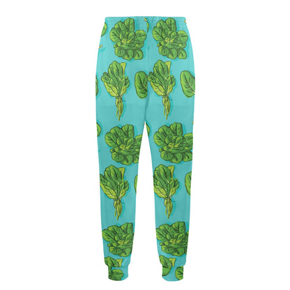 Spinach Print Design LKS301 Men's Casual Track Pants