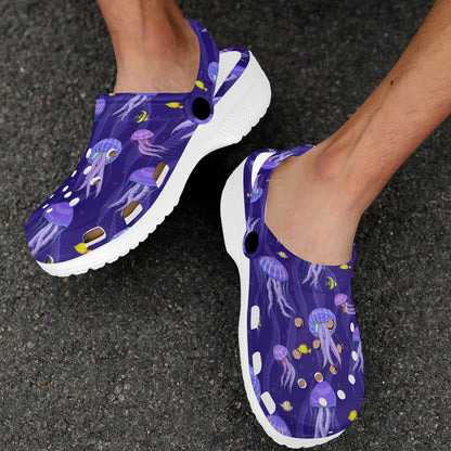 Jellyfish Style Print Unisex Clogs Shoes