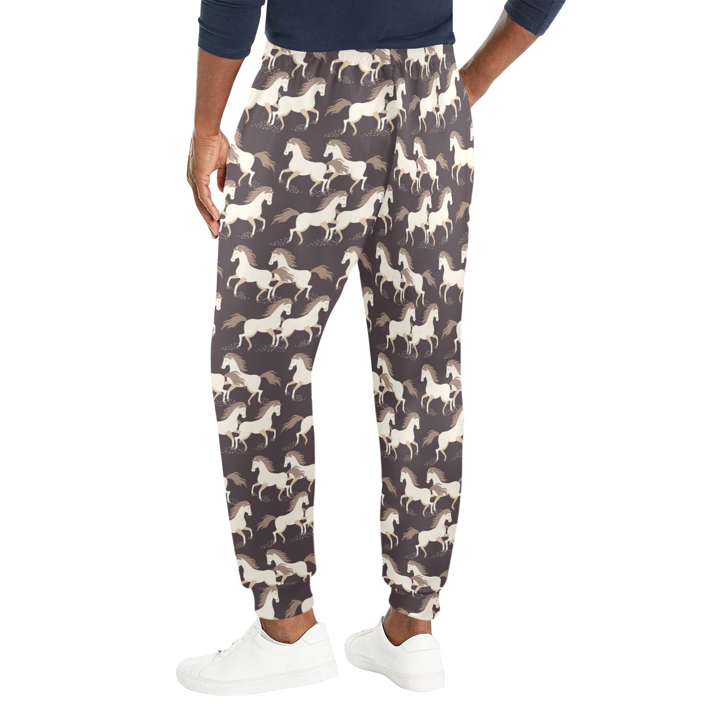 Horse Print Design LKS304 Men's Casual Track Pants