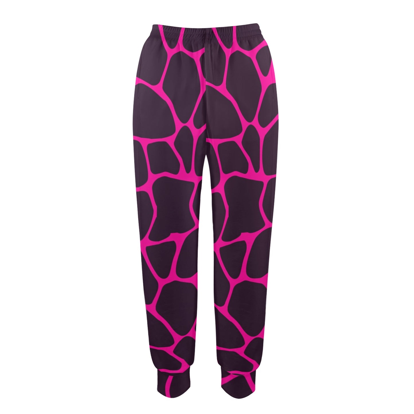 Giraffe Pink Background Texture Print Women's Casual Track Pants