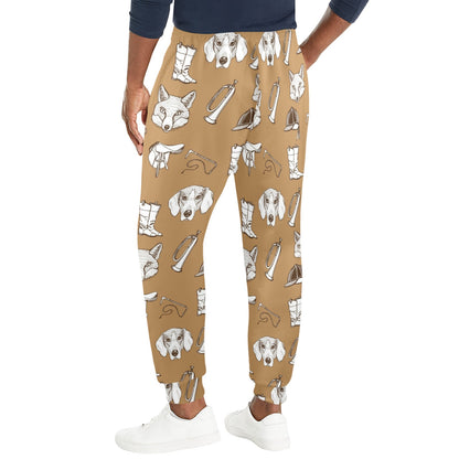 English Foxhounds Design Print Pattern JJ0126 Men's Casual Track Pants