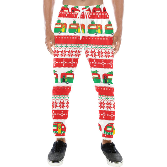 Camper Camping Ugly Christmas Design Print Men's Sweatpants