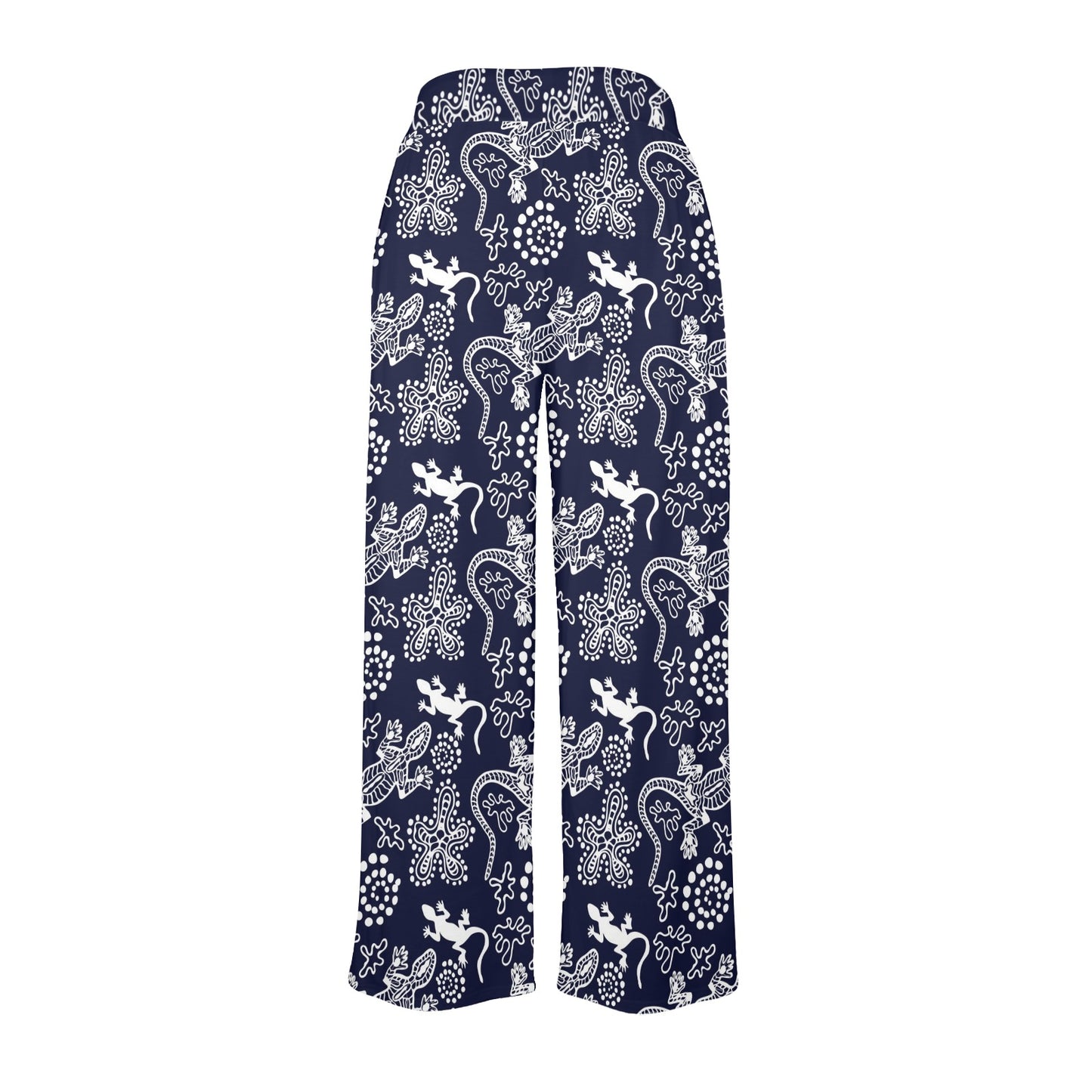 lizard Pattern Print Design 03 Women's Wide Leg Lounge Pants