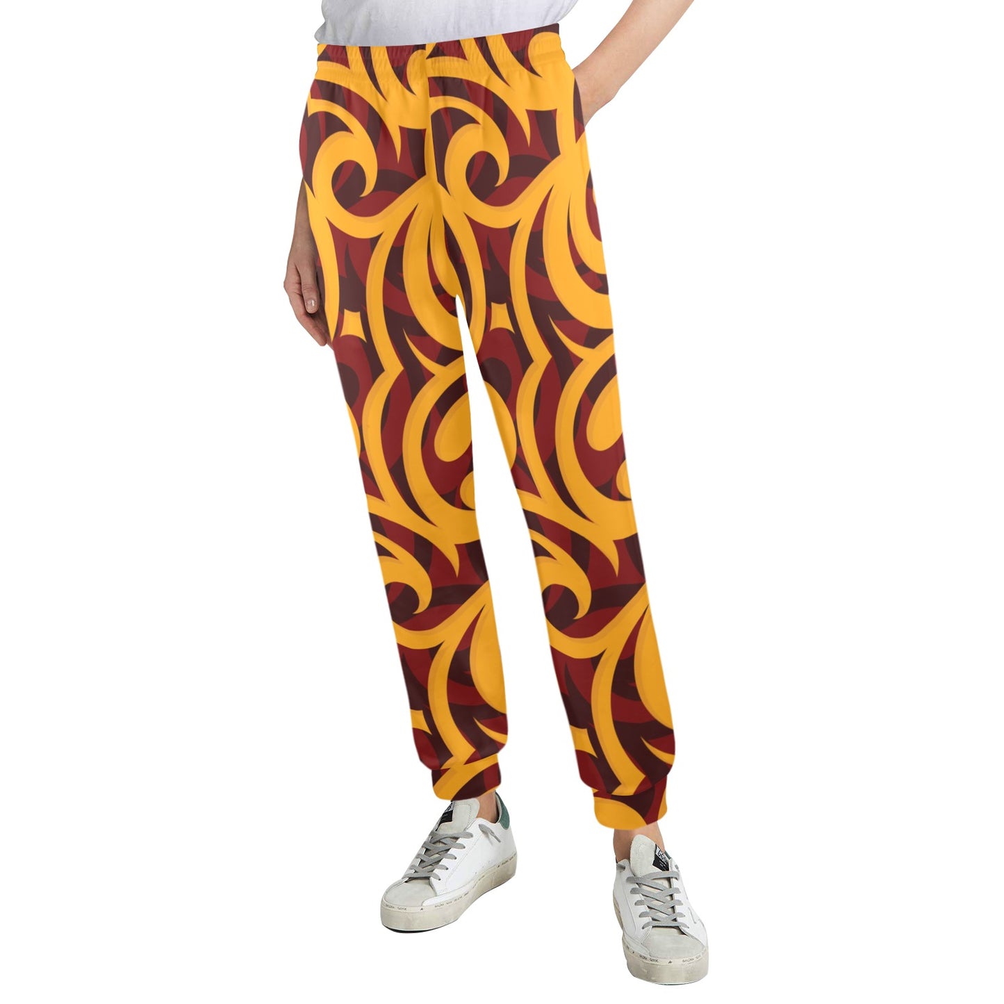 Maori Pattern Print Design 02 Women's Casual Track Pants