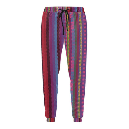 Serape Stripe Print Men's Sweatpants
