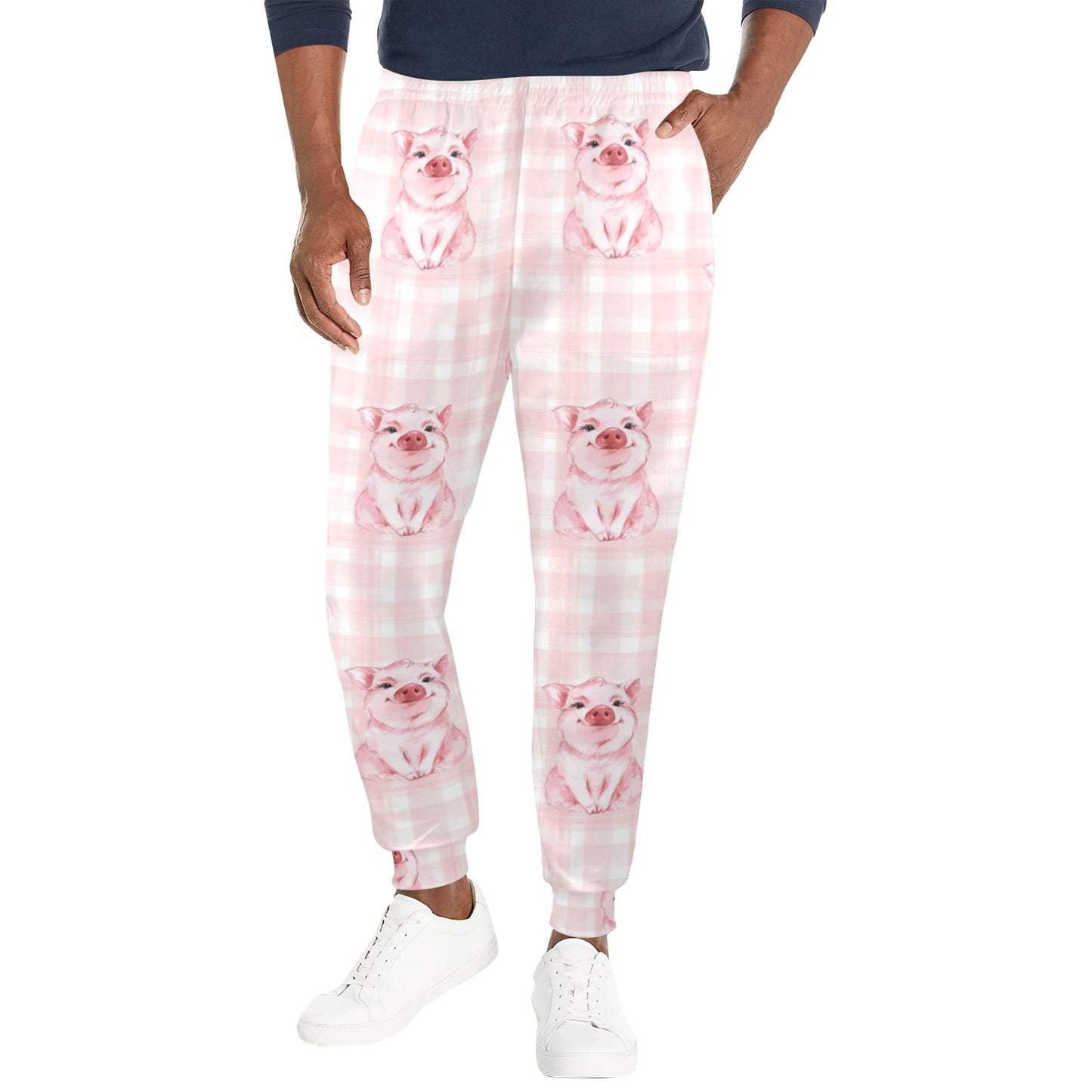 Pig Baby Pattern Print Design 01 Men's Casual Track Pants