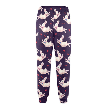Rabbit Pattern Print Design RB016 Men's Casual Track Pants