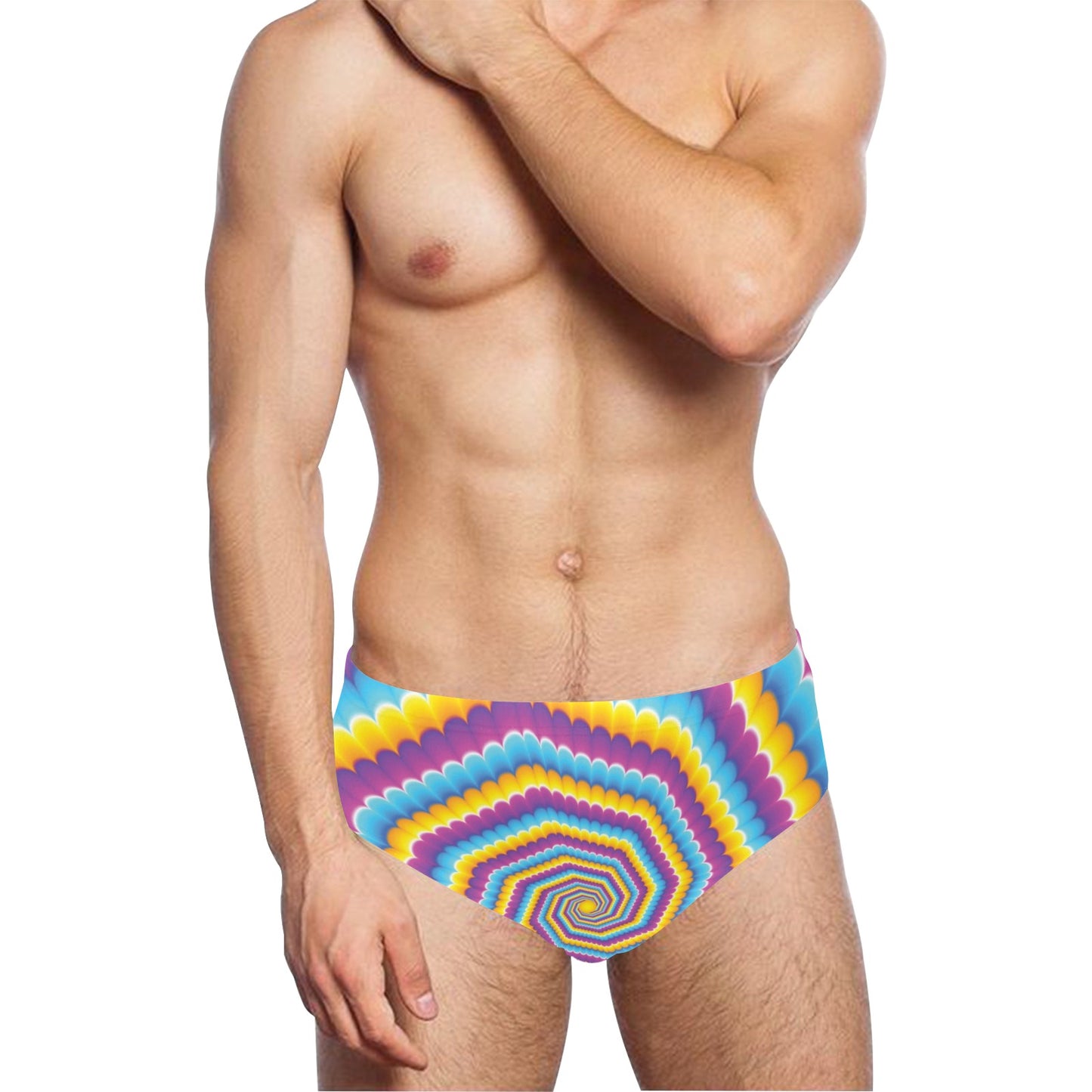 Optical illusion Pattern Print Design A04 Men's Swimming Briefs