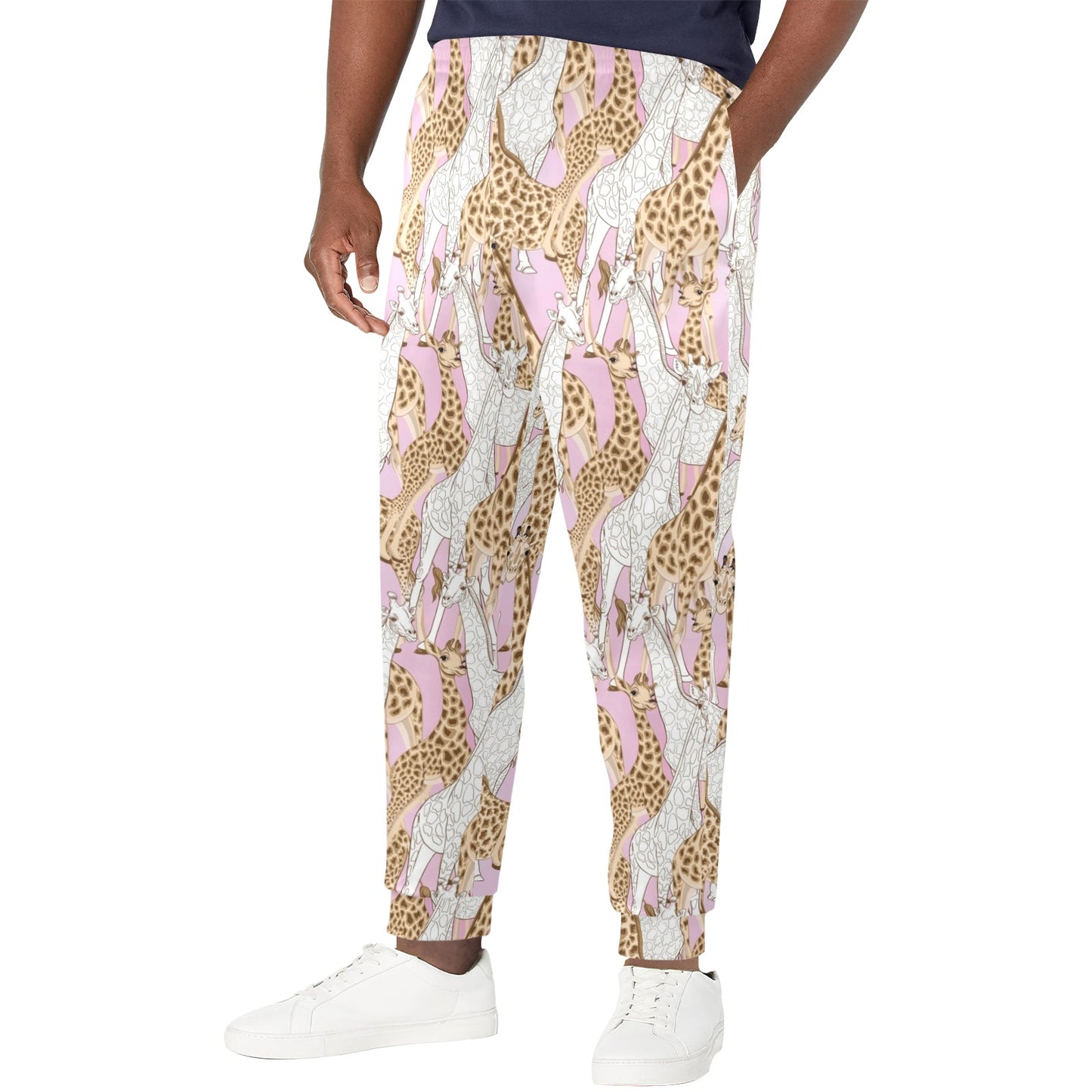 giraffe Design Print Pattern JJ0269 Men's Casual Track Pants