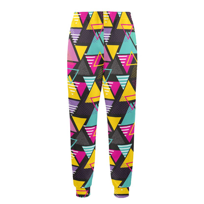 Geometric Colorful Pattern Print Design 02 Men's Casual Track Pants