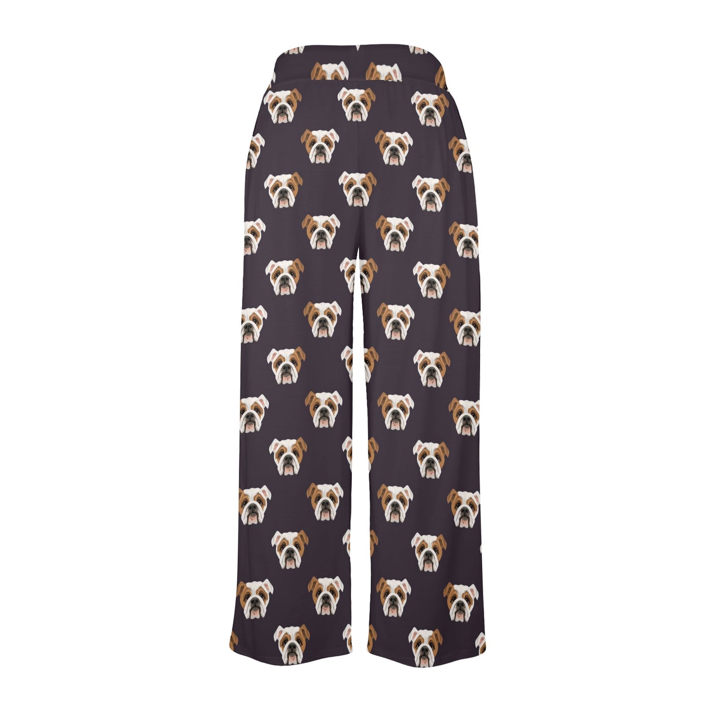 Bulldogs Pattern Print Design 03 Women's Wide Leg Lounge Pants