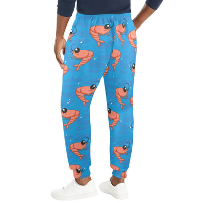 Prawn Cute Pattern Print Design 03 Men's Casual Track Pants