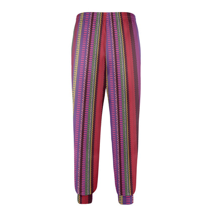 Serape Stripe Print Men's Casual Track Pants