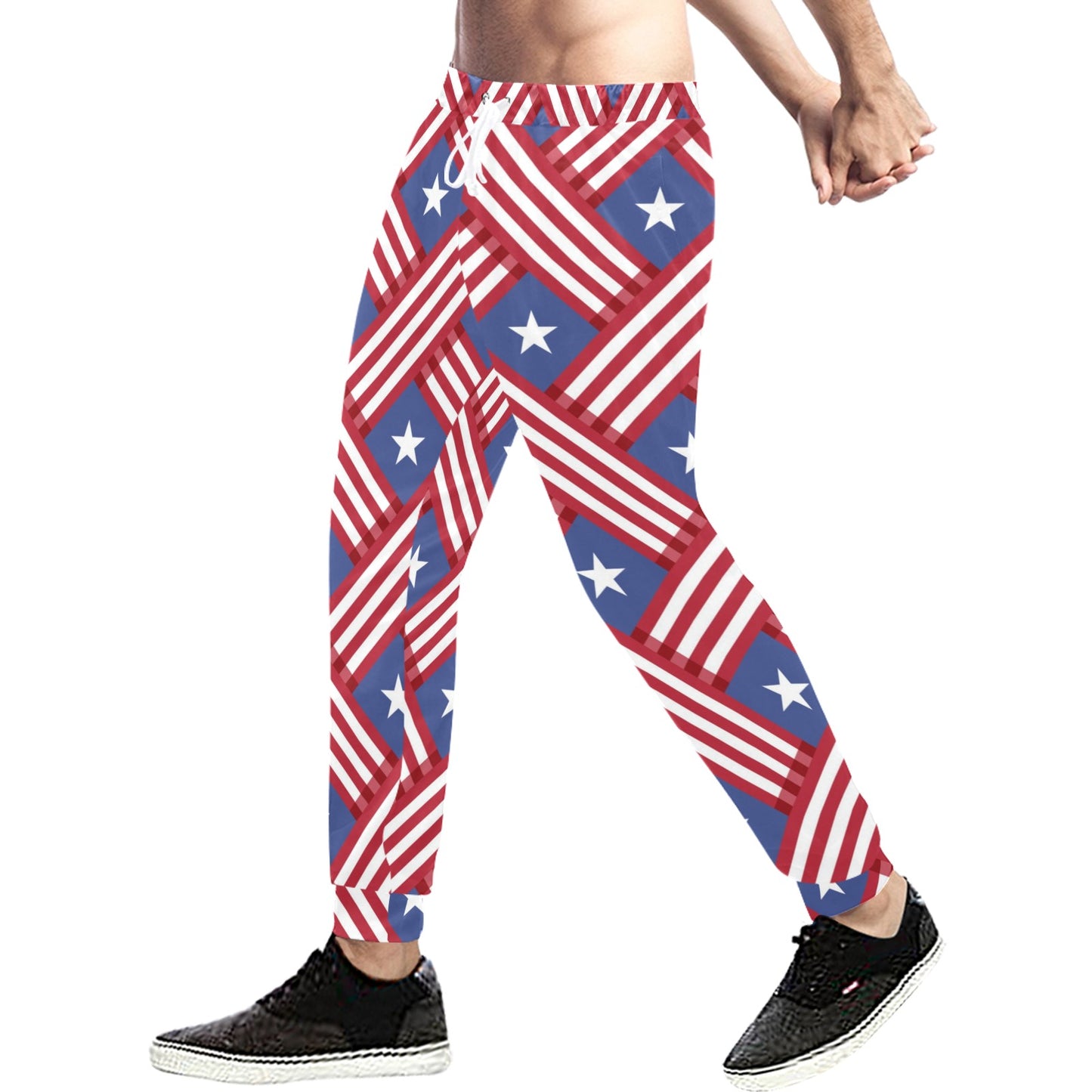 American flag Pattern Men's Sweatpants
