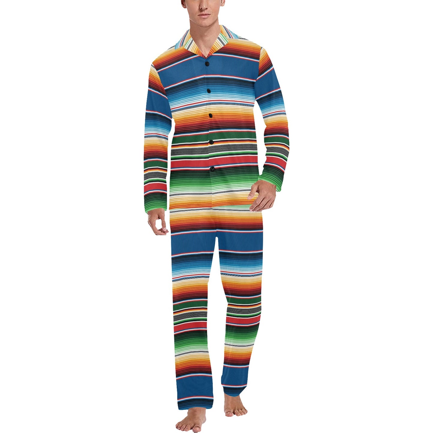 Serape Print Design LKS303 Men's Long Pajama Set